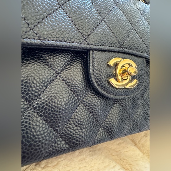 💞Authentic💞Chanel Classic Double Flap Bag Quilted Caviar Small Black GHW - Picture 3 of 14